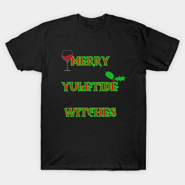 Merry Yuletide Witches, Christmas sweater style T-Shirt by Rattykins